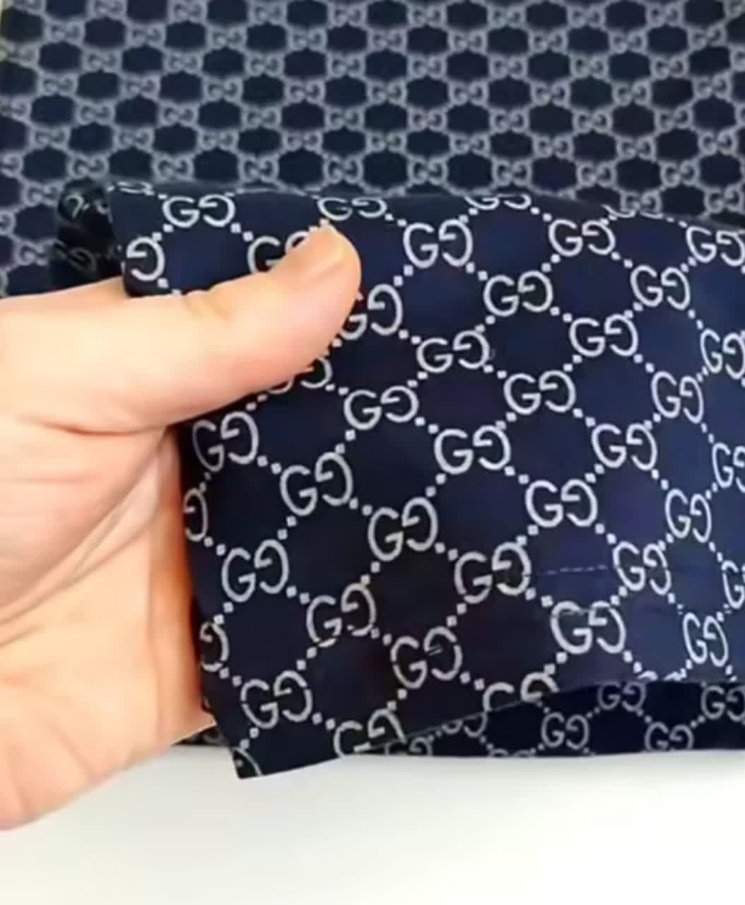 شلوار زنانه نخی راحتی طرح گوچی قد 100 سانتیمتر